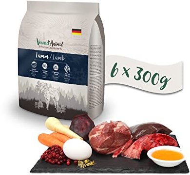 Venandi Animal Premium Trockenfutter für Katzen, Lamm 6 x 0.3 kg, getreidefrei mit viel frischem Fleisch, 1.8 kg