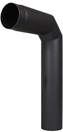 LANZZAS Lot de tuyau de poêle 2 coudes à 45° - Diamètre nominal : 150 mm - Couleur : gris fonte