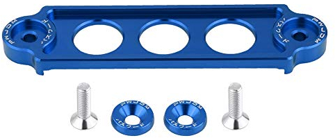 EVGATSAUTO Batteriehalterung, Car Racing Batterie Zurrgurt Halterung Schloss eloxiert Passform für Civic/CRX 1988-2000(Blau)