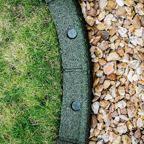 FlexiBorder - Bordure de pelouse - Bordure de jardin flexible pour pelouse - Voies - Bordures surélevées - Gazon artificiel - Vert - 2 x 1 m de long