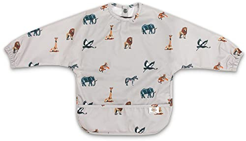 Bubba Bear ® Baby Weaning Bib with Sleeves | Long Sleeve Coverall Bibs Set | Toddler Led Feeding Sleeved Accessories for Babies from 6 Months Waterproof Apron Cape For Toddlers