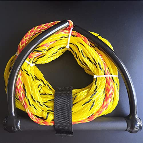 Sankuai 1 stücke 23m Wasser Ski Seil Sicherheit Surfen Schleppleine Leine Schnur mit Eva Griff Griff für Wakeboard-Kniebrühe Surfen (Farbe : Navy Blue)