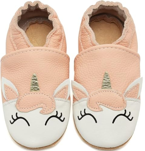 HMIYA Krabbelschuhe Babyschuhe Leder Lauflernschuhe | Lederschuhe Babys, Wildledersohle, rutschfest, weich. Für Jungen, Mädchen. Krabbelschuhe, Lauflernschuhe, outdoor
