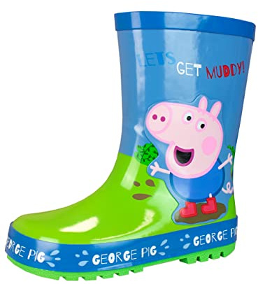 Peppa Pig Stivali di Gomma per Ragazzi George Pig Blu 22