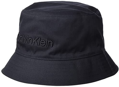 Calvin Klein Herren Fischerhut Calvin Embroidery Bucket Hat , Schwarz (Ck Black/Stony Beige), Einheitsgröße