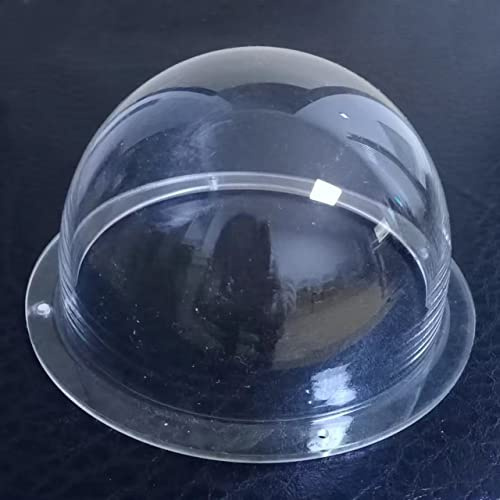 LOTOWELZON 4.72Inch/120mm Acrylic CCTV Replacement Clear Camera Dome Cover | Security Surveillance Camera Dome Housing Cover,w/4 Holes Flange Plastic Hemisphere Window Skylight ID120mmxH75mm/4.72x2.95in