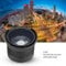 Akozon Fischaugenobjektiv, 58 Mm 0,35 X Fischaugen-Superweitwinkelobjektiv für SLR-DSLR-Kamera, Schwarz