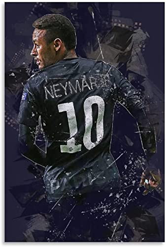 LBMED Poster Und Gedruckte Neymar JR Poster für Wohnzimmerdekoration Leinwand Malerei Wandkunst Bilder 19.7x27.6(50x70cm) Kein Rahmen