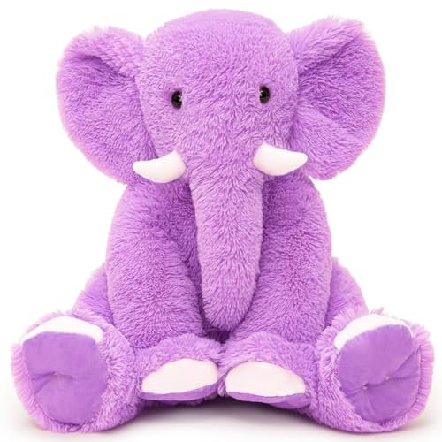 Yeqivo Elefant gefülltes Tier Plüschtier Geschenk für Kind Freundin gefüllte Elefant für Weihnachten Valentinstag Geburtstag Hochzeitsfeier Elephant（Lila,50CM）