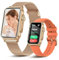 LAMA Smartwatch Herren Damen mit Telefonfunktion,Fitness Tracker 1,57 Schrittzähler Fitnessuhr mit Herzfrequenz Schlafmonitor,IP67 Wasserdicht Sportuhr Aktivitätstracker für Android iOS,Orange&Golden