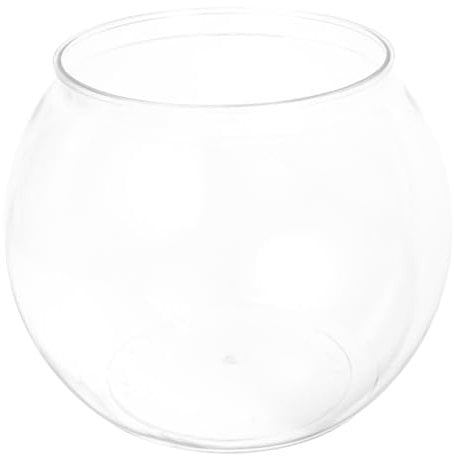 Happyyami Tisch-fischglas Efeuschalen Aus Runde Betta-schüssel Unzerbrechliche Vasenschale Runde Fischschale Seifenblasenschale Aus Kunststoff Kugel Lieferungen Plastik Goldfischglas Büro