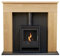 Adam Innsbruck Stove Fireplace in Oak with OKO S1 Bio Ethanol Stove in Charcoal Grey, 45 Inch