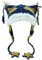 Sindlloger Cat Beanie Beanies Y2k Beanie Strickmütze Grunge Goth y2k Zubehör Häkelmützen für Damen, Blau / Gelb, Medium