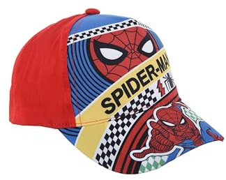Marvel Spider-Man Baseball Kappe für Jungen, Spider-Man Design Baseball Hut Kinder-Sommermütze, Geschenk für Jungen | Rot