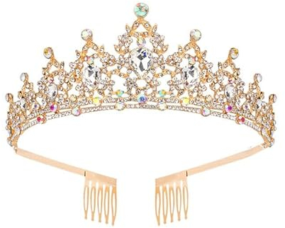 LXYDPZ Haarschmuck Krone Tiaras für Frauen Kristall Spirale Haarkrone Geburtstag Kopfschmuck Abschlussball Krone Stirnband Haarschmuck Großhandel (C1)