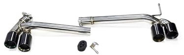 Auspuffblende Für F30 F31 320i 318i Quad Schalldämpfer Schwarzes Auspuffrohr Endrohr Düse 1 Set 304 Edelstahl Auto Auspuffspitze Endrohre(Black)