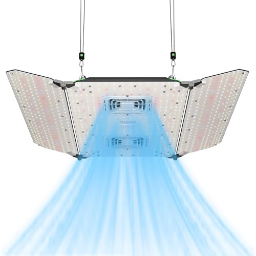 VIVOSUN AeroLight Wing 400W Pflanzenlampe mit Integriertem Ventilator | Vollspektrum Grow Lampe, Wärmeableitung & einstellbares Spektrum, 33 dB(A) Ventilator, Kompatibel mit App & Growhub
