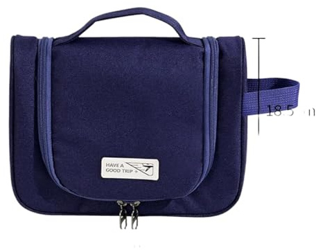 Kosmetiktasche Portable Women Hanging Toiletry Bag Travel Outdoor Camping Men Makeup Bags Beautician Pouch Bathroom Electronic Gadgets Supplies für Frauen(Dark Blue)