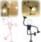 Veränderbare Form Lustiges Sportler Nachtlicht, DIY Form Nachtlichter, Saugnapf Biegbare Schreibtischlampe, Kreative Nachtlampe für Schlafzimmer Badezimmer Flur Küche Weihnachten (Schwarz+Rosa)