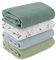 GLLQUEN BABY Pucktücher Neugeborenen 4 Stück, Musselin-Baumwolle kinderdecke, 95x100cm kuscheldecke für Kinder, Kleinkinder, Kinderbett, Kinderwagen, Junge oder Mädchen babydecke,Geschenk zur Geburt