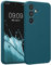 kwmobile Custodia Compatibile con Samsung Galaxy S24 Cover - Back Case per Smartphone in Silicone TPU - Protezione Gommata - petrolio matt
