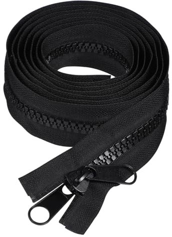 DIYEAH 200cm Grau Verlängern Harz Reißverschluss Doppelseitig Zelt Zip Für Taschen Handwerk