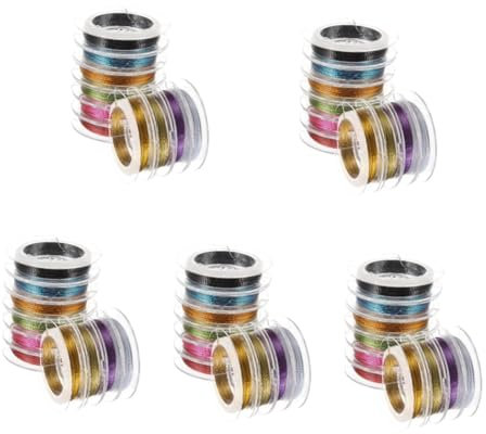 DIYEAH 5 Set Filo Di Acciaio Per Perline Filo Di Rame Per Copricapo Di Gioielli Fatti a Mano Legamento Catena a Maglie Catena Sottile Cristalli Incantesimi Guidato Leggero Kit Metallo