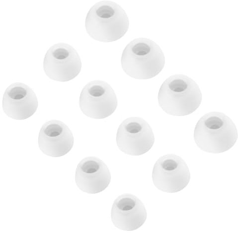 Chofit Ohrkappen, kompatibel mit JBL Wave Beam Ohrstöpseln, weiches Silikon, Ersatz-In-Ear-Ohrstöpsel, Ohrpolster, Headset-Hülle, 3 Größen, 6 Paar (weiß)