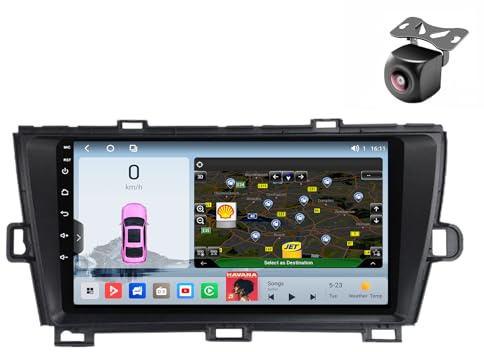 Android 14 Autoradio für Toyota Prius XW30 2009 2010 2011 2012 2013 2014 2015 GPS Navigation 9 Zoll Kapazitiver Touchscreen Auto Stereo Mit Radio SWC FM RDS Carplay Android Auto (M200S 8core 2+32G)