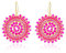 Hot Pink Summer Beaded Earrings For Women Crystals Glass Bead Dangle Drop Bohemia Statement Earrings For Women