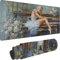Gaming Mauspad Braun Mauspad XXL 1600x800x3 mm Mousepad Groß Frau, Schreibtischunterlage Design Vernähte Kanten, Wetterfest Anti Rutsch Mousepad Gaming Zubehör für Home Zimmer Deko, Geschenk R-Z