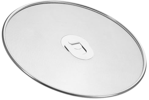 VICASKY Pare-Éclaboussures en Acier Inoxydable 29 CM, Grille Fine Anti-Projections D’Huile pour Poêles et Casseroles, Écran de Protection la Cuisine, Nettoyage Facile, Protection