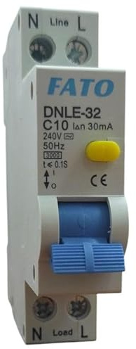 Interruttore Magnetotermico Differenziale 2P 10A Classe C Compatto per Installazione su Guida DIN