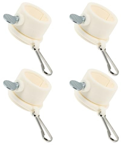 GANAZONO Anneaux de Fixation Inoxydables pour Mât de Drapeau 1,26 Pouces, Lot de 4 Clips Rotatifs à 360° pour Mât de Drapeau de Jardin, Matériel de Montage Résistant aux Intempéries, Clips