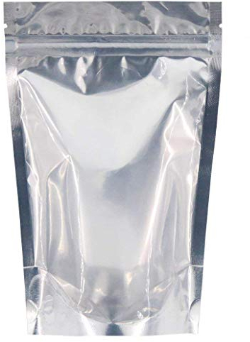 Mylar Beutel mit Reißverschluss,SumDirect 50 Stück 17 x 23cm Standbodenbeutel mit Sichtfenster, Aluminiumfolie Verpackung für Verpackungstüte Lebensmittellagerung