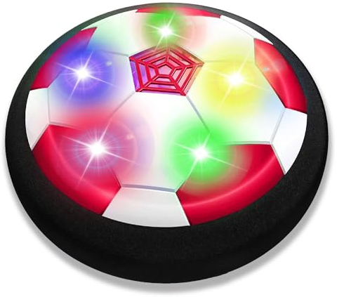 JRD&BS WINL Aria Hover Ball Calcio da Interno - Pallone da Calcio Fluttuante con LED per Giocare in Casa, I Migliori Regali per Le Vacanze dei Bambini(Rosso