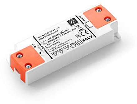 LIGHTEU, LED Trafo Netzteil 20 W, 24 V DC, 0,84 A Konstantspannung für LED Streifen und G4, MR11, MR16 LED Leuchtmittel