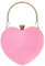 Sun Kea Damen Handtasche in Herzform, Mini-Clutch, Kette, Handtasche, schicke Schultertasche, Abendtasche, rose, Einheitsgröße