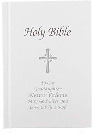 Personalised Holy Bible Gift - Childrens Baptism Communion Confirmation Christening Gifts For Boys Girls