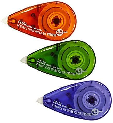 PLUS JAPAN, Korrekturroller Mini, 30er Packung, Farbenmix, 1 stück (30er Pack)