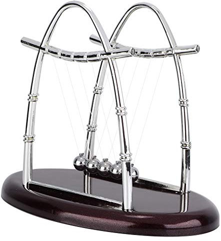 Wifehelper Cradle Balance Balls Erziehungswissenschaftliche Balance Balls Stressabbau Spielzeug Ornament Home Office Desktop Dekor(L)