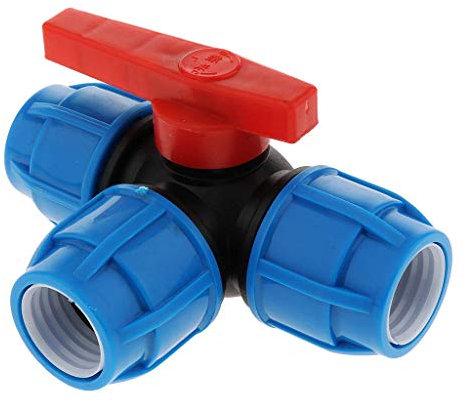 Tubayia Raccordo per tubo da giardino a 3 vie, per giardinaggio (nucleo in plastica da 32 mm)