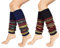 Voqeen Stulpen Damen Beinwärmer Knie Socken Böhme Gehäkelt Gestrickt Stulpen Bein Wärmer Beinstulpen Strümpfe Gestreift Strümpfe Socken Verdicken Tanzen Strumpf Lange Beinwärmer
