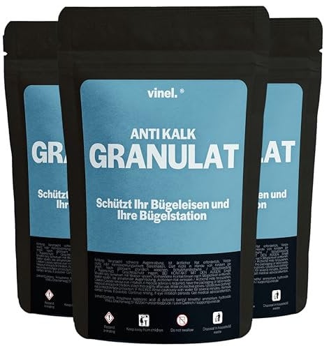 Kalkschutzgranulat 3x für Bügelsysteme mit Wasserfilter - Nachfüllpackung, Entkalker Kalkschutz Ersatz Granulat
