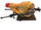 Ferrucci Import Morsa Porta Ferma prosciutto Ferro Pieno battuto a Mano con Cerniera cm.62x22x20h