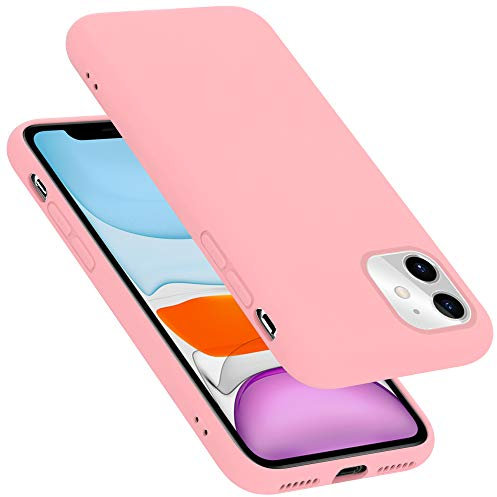 Cadorabo Custodia per Apple iPhone 11 6.1 in LIQUID ROSA - Morbida Cover Protettiva Sottile di Silicone TPU con Bordo Protezione - Ultra Slim Case Antiurto Gel Back Bumper Guscio