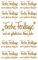 bsb Sticker mit Schriftzug - Aufkleber zu Weihnachten - Stickerbogen in 7,8 x 12,5 cm - zum Verzieren und Dekorieren - Grüße mit Gold-Effekten
