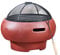 Braséro de Jardin à Bois Chauffage extérieur avec tisonnier Couvercle Grille Charbon BBQ Ciment Rouge Teamson Home HR17501AC