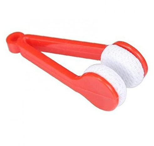 Onsinic 1 Stück Mini Tragbare Brille Reinigung Reiben Mikrofaser Reiniger Wischgläser Reinigungswerkzeuge Multifunktionale Brillenbürste Zufällige Farbe
