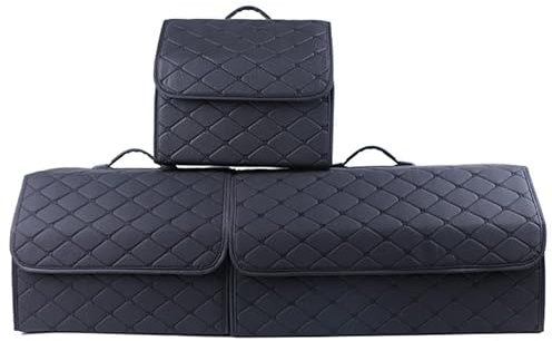 EA-Onlineshop Auto Faltbox, Kofferraumtasche faltbar, Einkaufstasche, Kofferraum-Organizer, Autotasche, Falt-Korb, Falttasche, Kofferraumtasche (Schwarz, Groß)